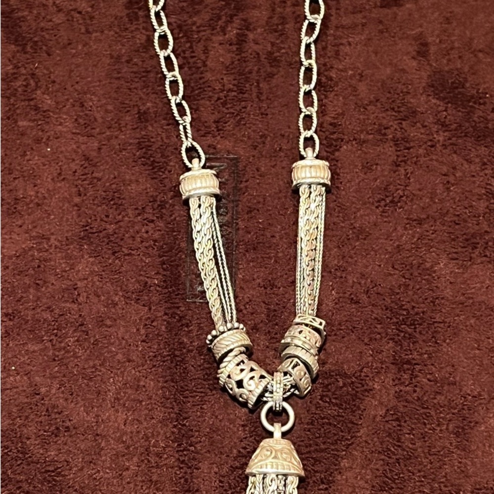 Silpada Gathered Tassel Necklace 925 Sterling Silver